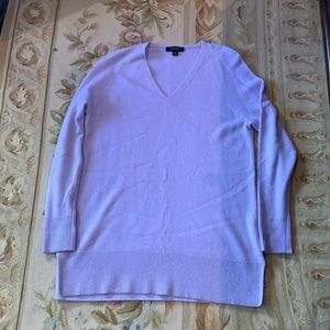 Ann Taylor 100% Cashmere Lavender Tunic Sweater